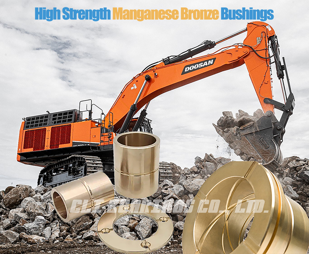 casting C83600 manganese bronze bushings for doosan excavator  bulldozer earthmover crawler backhoe dock mechanism farm machines