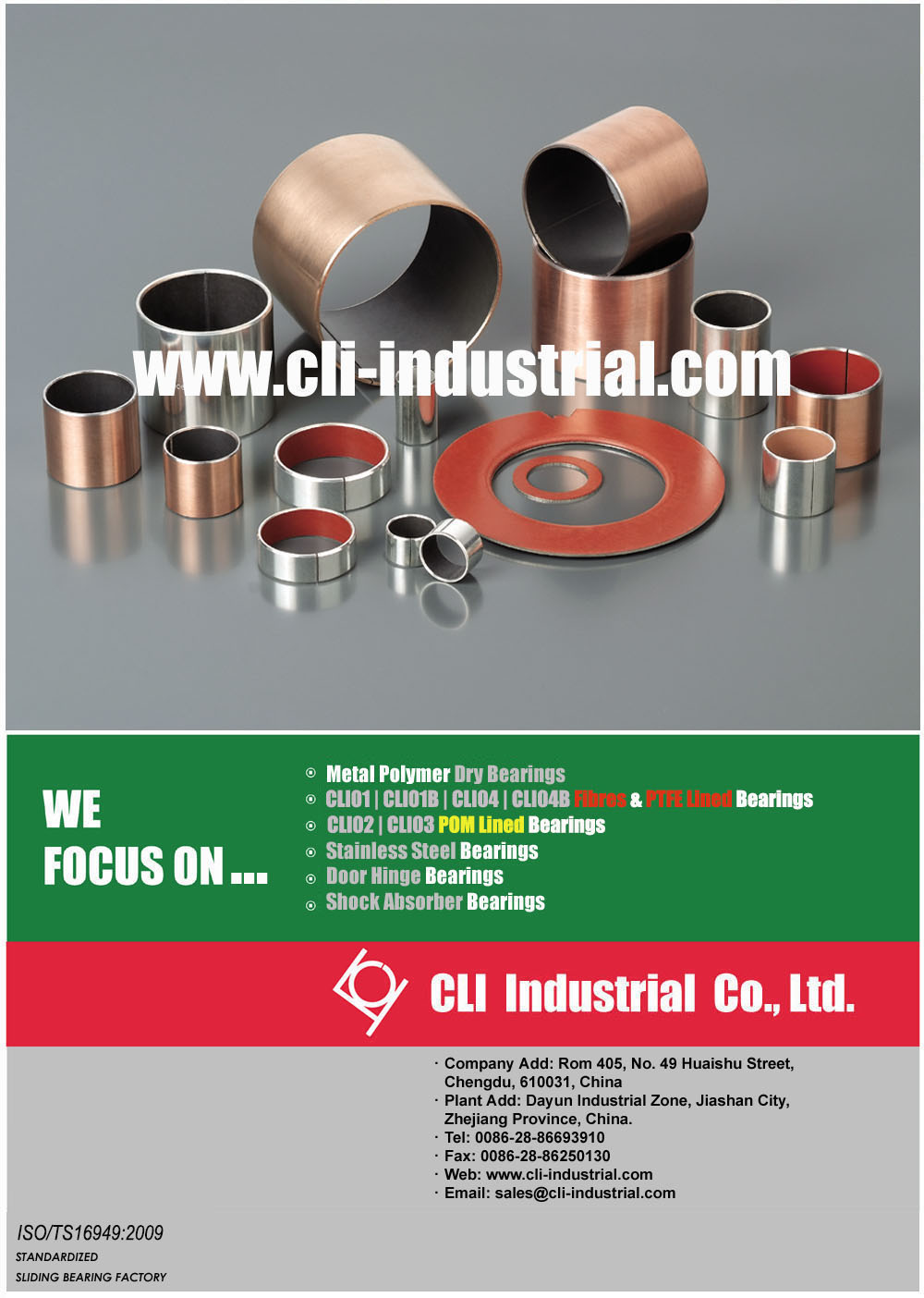 Metal Polymer Dry Bearings