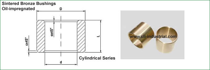 Sintered Bronze Cylindrical Bushings