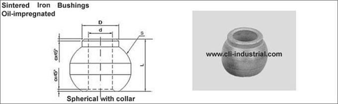 Iron Spherical Bushings with Collar