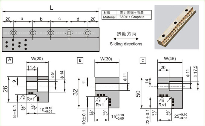 JSL Oilless L Shaped Plate