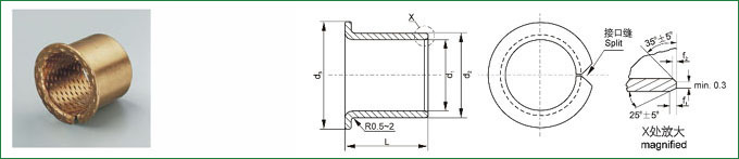 CLI-090 Wrapped Bronze Flanged Bush
