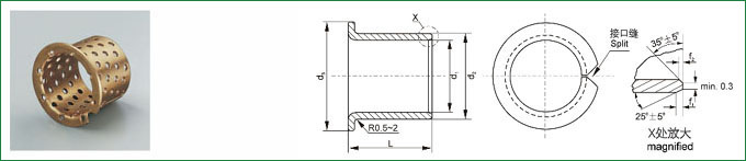 CLI-092 Wrapped Bronze Flanged Bush