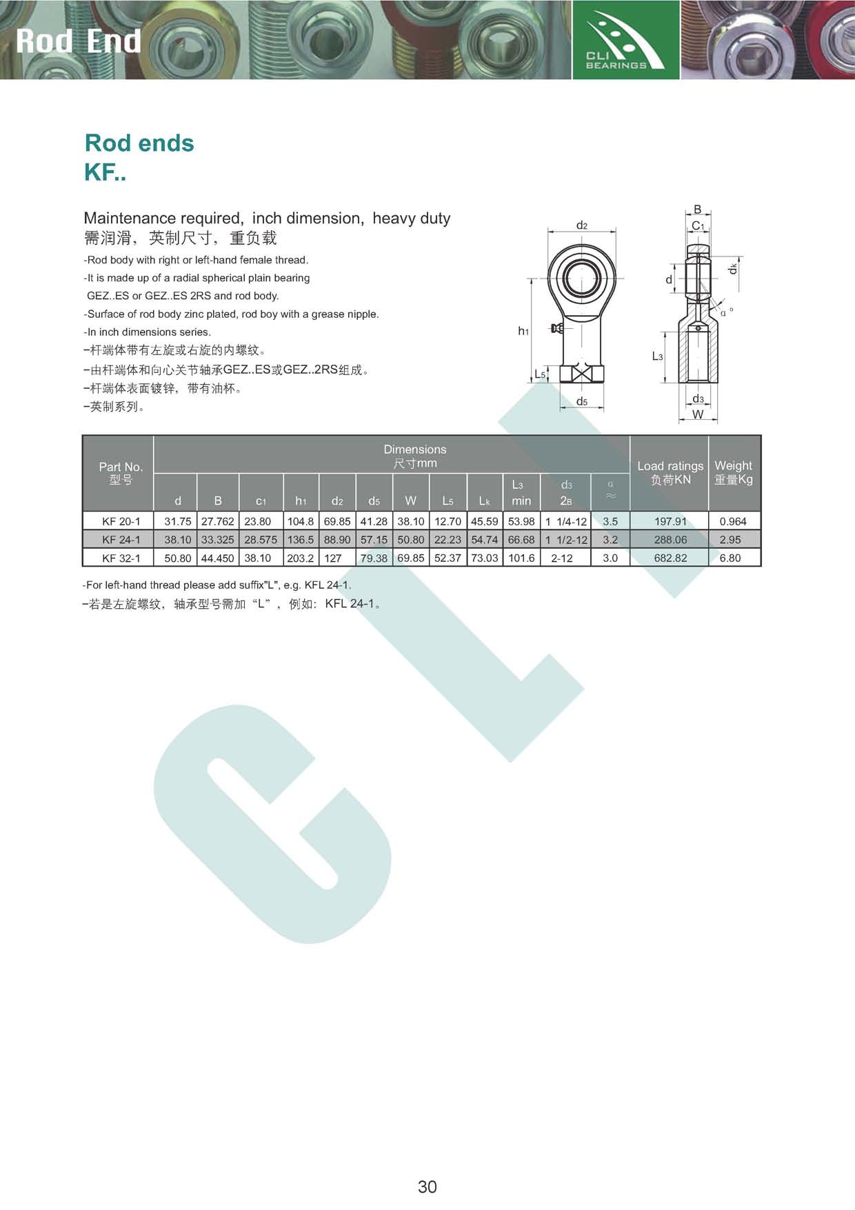 kf rod end